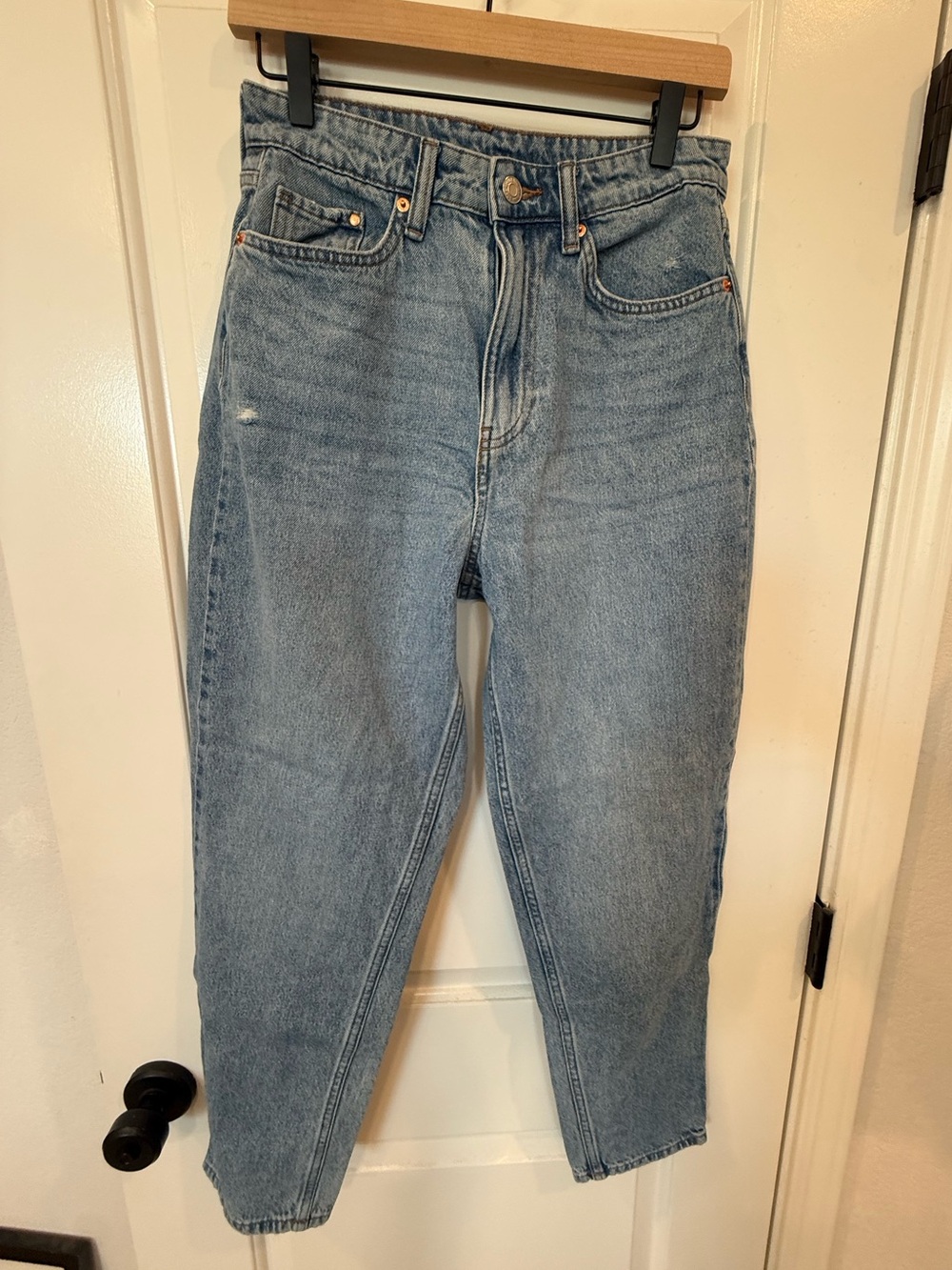 H&M &Denim Light Wash Mom Jeans